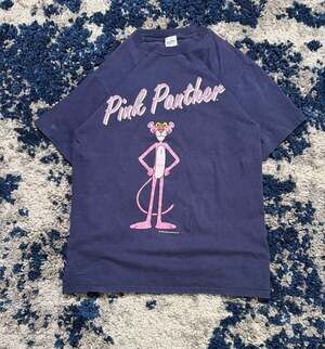 Vintage 1993 Pink Panther Graphic T-Shirt Navy Blue